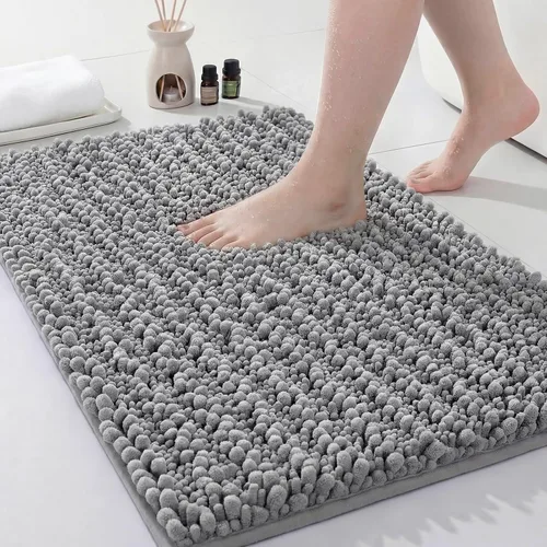 Miniatura 46 de Disolla Alfombra de baño pequeña, antideslizante, lavable, color beige, 17 x 24 pulgadas, súper absorbente, suave, alfombra de baño de felpilla