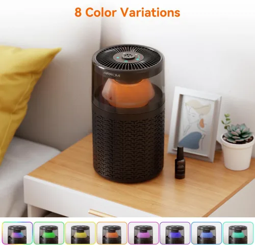 Miniatura 6 de AIRROMI Purificador de aire para mascotas para el hogar y el dormitorio, filtro de carbón activado HEPA, elimina la caspa y el olor de las mascotas