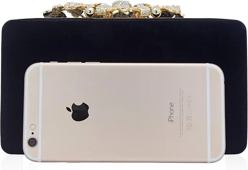 Miniatura 2 de MagicLove Bolso de noche para mujer con cierre de flores y diamantes de imitación para fiesta de boda Bolsa de mano con diamantes de imitación