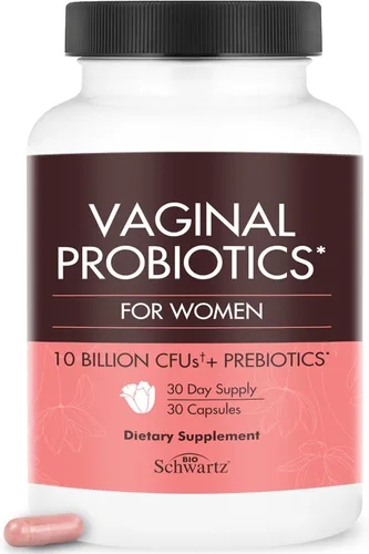 BioSchwartz Suplemento de probióticos vaginales para mujeres con prebióticos Lactobacillus Crispatus – Apoya la salud de la mujer al promover un