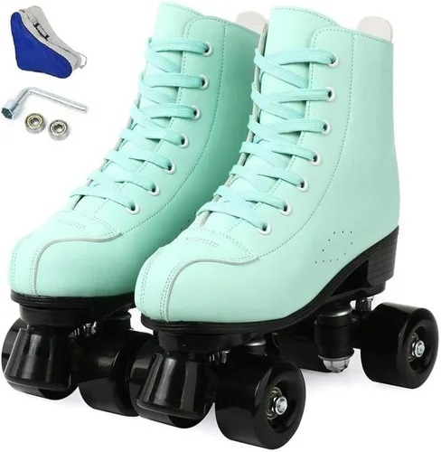 Miniatura 11 de Jessie - Patines de piel sintética ajustables de cuatro ruedas de alta calidad para mujeres, hombres, niños y niñas - Interior y exterior Rueda