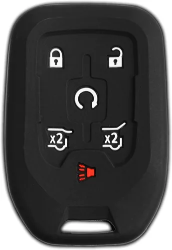 KeyGuardz - Carcasa protectora exterior de goma suave para llave inteligente de entrada sin llave para Suburban Tahoe Yukon HYQ1AA