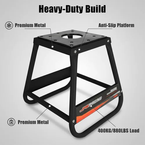 Miniatura 5 de JFG RACING Soporte de motocicleta desmontable para motocross, universal, antideslizante, mantenimiento para la mayoría de motocicletas, color negro