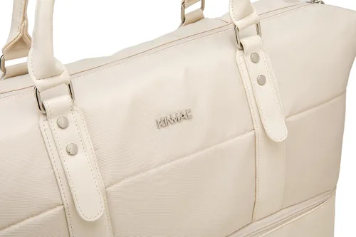 Miniatura 7 de Kinmac Bolsa de viaje de viaje, bolsa de mano para deportes de fin de semana para el gimnasio (beige)