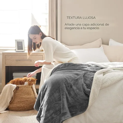 Miniatura 4 de Bedsure GentleSoft - Manta de forro polar Sherpa tamaño King para cama, manta gruesa y cálida para mujeres y hombres, manta de felpa suave y mullida