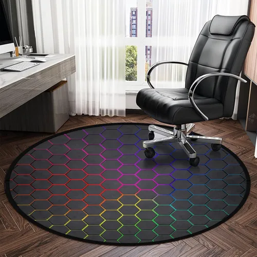 Miniatura 4 de keepcute Tapete para silla de juegos de 47 pulgadas para suelo de madera dura, antideslizante, tapete para silla de oficina para suelo duro, tapete