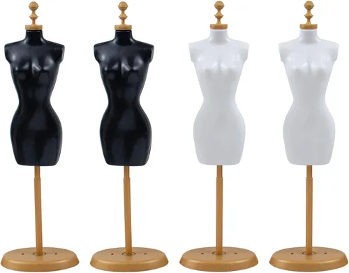 AUEAR, Conjunto de 4 vestido de tela de plástico soporte soporte maniquí modelo soporte 2 colores