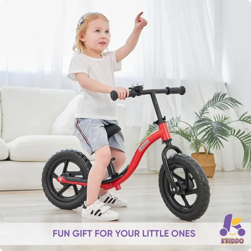Miniatura 3 de KRIDDO Bicicleta de Equilibrio para Niños Pequeños de 2 Años, Edad de 24 Meses a 5 Años, Bicicleta de Empuje Interactiva de Aprendizaje Temprano