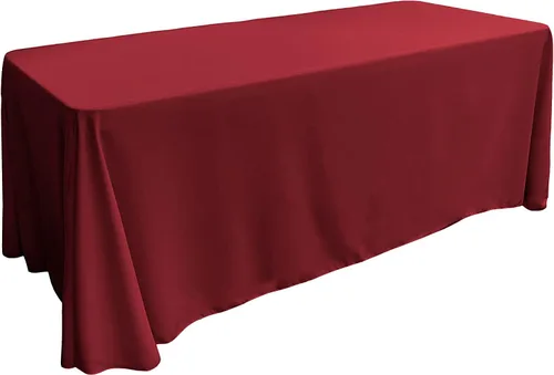 Miniatura 44 de LA Linen Mantel rectangular lavable de popelín de poliéster, resistente a las manchas y a las arrugas, cubierta de mesa 60x84, mantel de tela