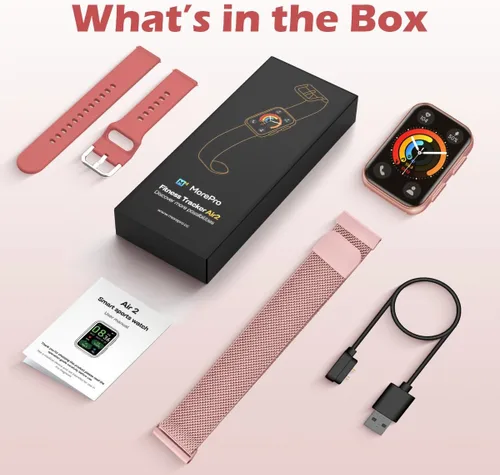 Miniatura 7 de MorePro Rastreador de salud para mujeres y hombres, monitoreo de presión arterial y oxígeno de frecuencia cardíaca 24/7, monitor de sueño, más