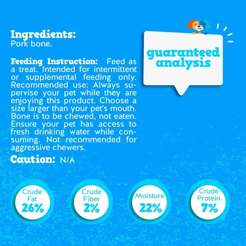 Miniatura 4 de Jack&Pup Huesos de fémur de cerdo jumbo para perros de larga duración Huesos de perro de carne gourmet Un solo ingrediente, salados, sin cuero