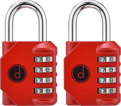 Miniatura 8 de Candado: cerradura de 4 dígitos de combinación para lockers de gimnasios, deportes, escuelas & empleados, aire libre, vallas y almacenamientos. Todo