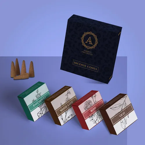 Aakriti Masala - Conos de incienso naturales para meditación, aromaterapia y yoga, 80 piezas sensual, relajante, energizante, refrescante,