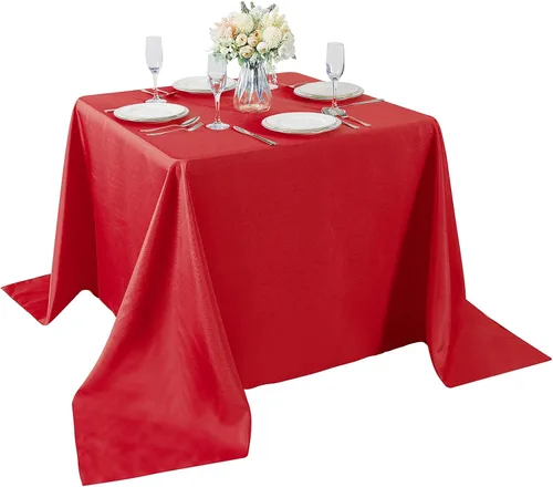 Miniatura 89 de Cupuamon - Mantel rectangular de 60 x 84 pulgadas, tela de poliéster lavable para decoración de bodas, fiestas, cenas y banquetes
