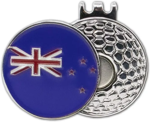 Miniatura 5 de DA VINCI Clip magnético para sombrero de golf con marcador de pelota de golf de metal de 1 pulgada en relieve de la bandera de los países