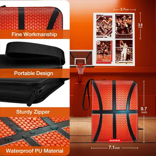 Miniatura 2 de RONMONG Carpeta para Tarjetas de Baloncesto, Tarjetas Deportivas Coleccionables 2024-2025 con Fundas Portadoras de Álbum, 440 Bolsillos Hojas