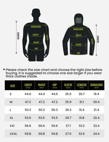 Miniatura 6 de TIDEWE Chaquetas térmicas para hombre con batería, chaquetas de trabajo aislantes de 6.35 oz, abrigo resistente al agua (negro, marrón, S-XXXL)