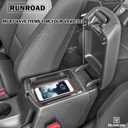 Miniatura 7 de RUNROAD Organizador de consola central compatible con accesorios Kia Soul 2020 2021 2022 2023 2024 2025, bandeja de inserción de reposabrazos