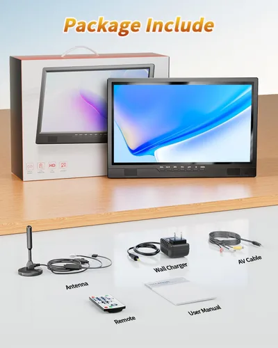 Miniatura 7 de NORTHING Televisor portátil de 19 pulgadas para interiores y exteriores, TV portátil Full HD 1080P para campamento, 8000 mAH, TV con alimentación