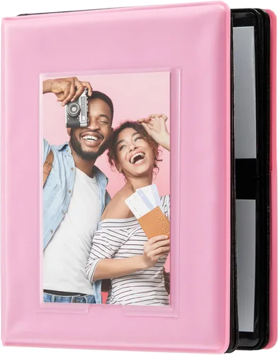 Miniatura 7 de Zink Álbum de fotos de 2 x 3 pulgadas, mini álbum de fotos de 64 bolsillos con cubierta transparente de ventana para papel fotográfico Zink Zero Ink