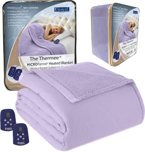 Miniatura 15 de Juego de sábanas Thermee Micro Flannel Shavel Home Products, azul, queen, Blush, Completo