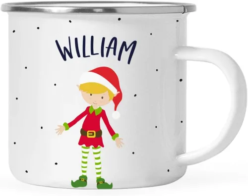 Miniatura 18 de Andaz Press Taza de café de acero inoxidable con nombre personalizado de 11 onzas para niños, diseño de búho azul festivo, 1 paquete, taza