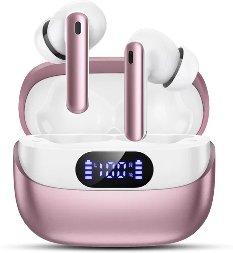 Auriculares inalámbricos, 42H de tiempo de reproducción, auriculares Bluetooth 5.3, auriculares con cancelación de ruido de llamada estéreo HiFi,