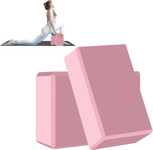 Miniatura 13 de Bloque de yoga - Espuma EVA de látex sin soporte - Superficie antideslizante suave con bisel para yoga, pilates, meditación - Accesorios de yoga