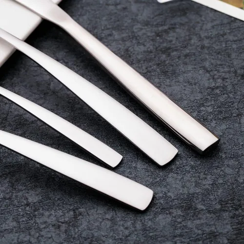 Miniatura 2 de Juego de cubiertos para 10 cubiertos modernos de acero inoxidable de alta calidad, 40 piezas, incluye cuchillos, tenedores y cucharas para el hogar