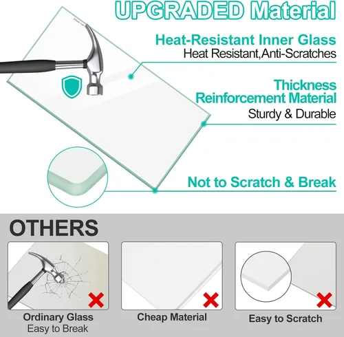 Miniatura 4 de Reemplazo de vidrio para puerta de horno WP4449259 actualizado con Whirlpool 4449259 - Vidrio interior para horno Whirlpool 4449259, vidrio