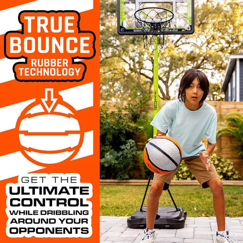 Miniatura 4 de Nerf Indoor + Outdoor Basketball - Proshot Official Size 29.5" Basketball + Air Inflation Pump - Extra Grip for Gym + Driveway Hoops - Regulation B7