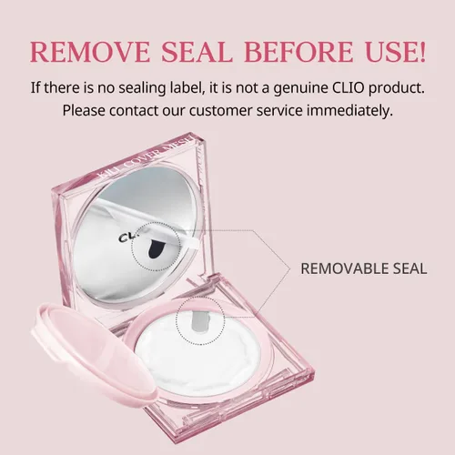 Miniatura 7 de CLIO Kill Cover Mesh Glow Base de maquillaje con almohadilla ([Repuesto incluido] 15g*2, 23N JENGIBRE), Piel de vidrio, de larga duración, ligera