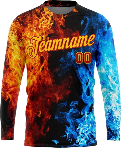 Miniatura 67 de Camisetas de manga larga para hombre, diseño de hip hop, estampado gráfico, informal, manga larga, graffiti, teñido anudado, camiseta