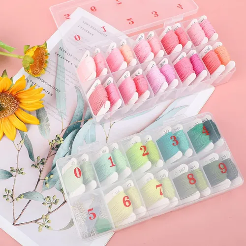 Miniatura 8 de Estuche organizador de uñas postizas acrílicas, 2 unidades, caja de almacenamiento de puntas de uñas de 10 compartimentos con número, contenedor