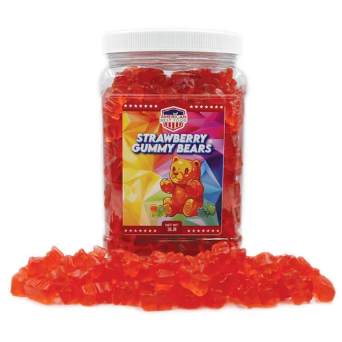 Miniatura 11 de Oso de goma de 3 libras en recipiente de plástico transparente (6 sabores)