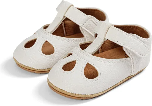 Miniatura 68 de RVROVIC Mocasines de princesa para bebé, zapatos brillantes de Mary Jane, zapatos de cuna de suela suave y ligera de primera calidad, zapatos
