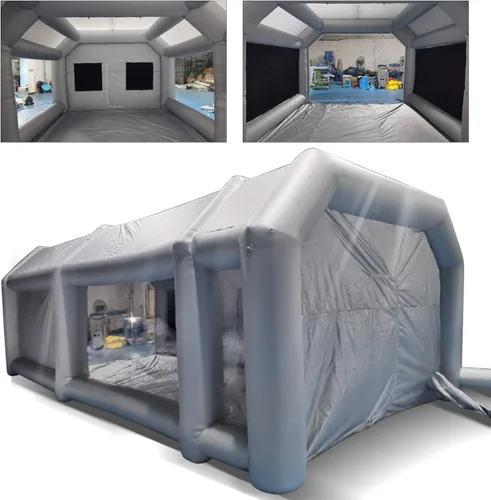 Miniatura 9 de Tienda de campaña portátil para automóvil, tienda inflable de cabina de pintura en aerosol, estación de trabajo móvil para automóvil, filtro lavable
