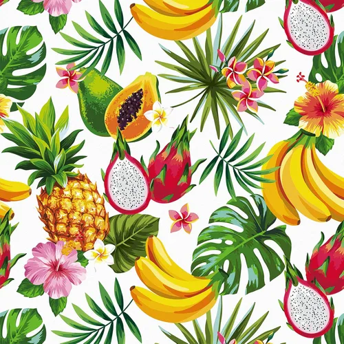 Papel tapiz autoadhesivo de frutas tropicales de 24 x 118 pulgadas, papel de contacto floral amarillo y verde, para despegar y pegar, cubierta de