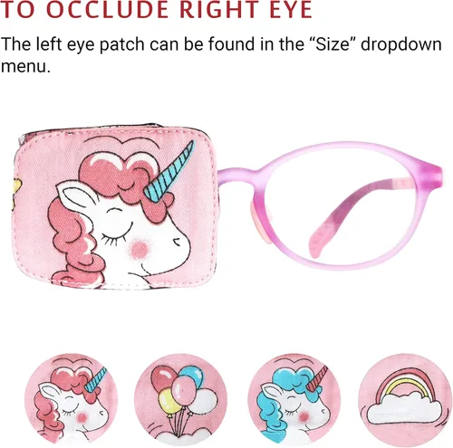 Miniatura 4 de Astropic Parche de algodón 3D y seda para niños, parche de ojos para niñas para gafas, parche médico para ojos perezosos