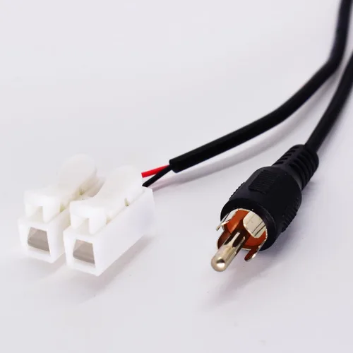 Miniatura 6 de Paquete de 2 cables RCA a cable desnudo, cable de altavoz de 1.0 ft/1 pie a audio macho conector RCA adaptador enchufe para repuesto RCA cable
