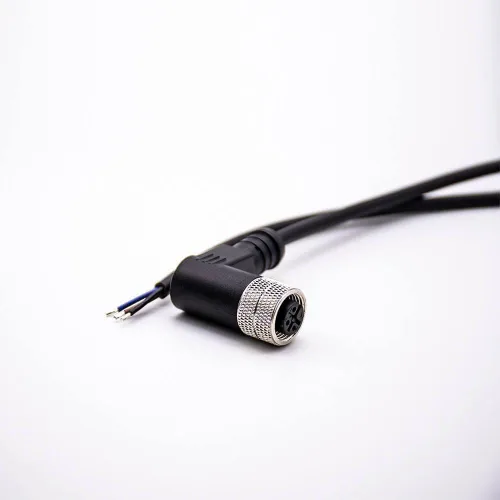 Miniatura 5 de Elecbee Conector M12 A-Code Cable sobremoldeado de ángulo recto de cabeza hembra única (cable de 3 pines de 16.4 ft/16.4 pies)