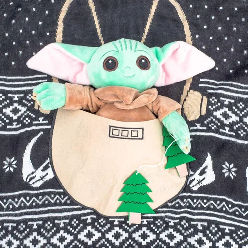 Miniatura 5 de Star Wars Baby Yoda The Child Forces Trees Ugly Christmas Sweater Negro
