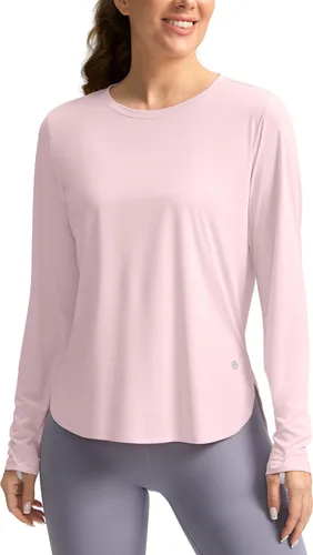 Miniatura 18 de Camisetas de sol para mujer, con protección ultravioleta FPU 50+, manga larga, ligera, de secado rápido, para entrenamiento, senderismo, para mujer