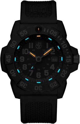 Miniatura 3 de Luminox Navy Seal - Reloj azul para hombre serie XS35033500 resistente al agua de 6562ft caja y correa de carbono ligeras visibilidad nocturna