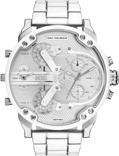 Miniatura 18 de Diesel Mr. Daddy 2.0 - Reloj de hombre con cronógrafo de tamaño extra grande y correa de acero inoxidable, silicona o cuero