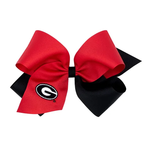 Miniatura 17 de Divine Creations - Lazo para el pelo de dos tonos para niñas con temática universitaria para el día del juego, por Wee Ones en un clip WeeStay