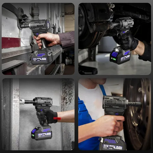 Miniatura 7 de Llave de Impacto Inalámbrica 850Nm de 1/2 Pulgada Compatible con Batería de 18V de Makita, Alto Torque 628Pies/lbs, Velocidad Variable con Batería