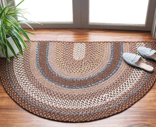 Miniatura 12 de Safavieh Braided Collection BRD313A tapete de lana hecho a mano color café, Algodón Marrón (Brown/Multi)