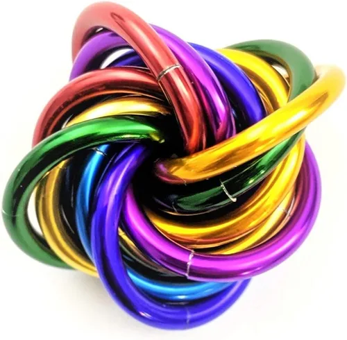 Miniatura 55 de Möbii Fidget Ball (MultiColor): Herramienta de alivio del estrés, ansiedad y estimulación para ADHD, silenciosa, ideal para el hogar, viajes, Rosa