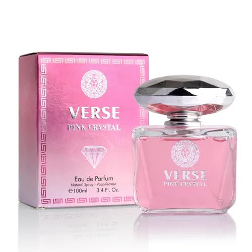 Verse Pink Crystal Eau De Parfum para Mujer - Notas Superiores de Granada, Yuzu y Acorde Helado - Notas de Fondo de Peonía, Loto, Magnolia, Ámbar,